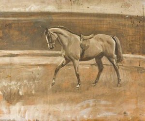 Grisaille Study Of A Hunter — Sir Alfred James Munnings, Impressionistic Painting