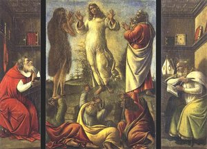 Transfiguration, St Jerome, St Augustine — Sandro Botticelli