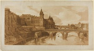 View Of Pont Au Change — Thomas Girtin