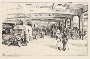 Arrival Of The Hospital Ship — Arthur Lismer, Contemporary Realism