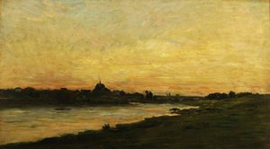 View Of The River Oise At Sunset — Charles-françois Daubigny