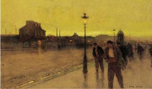 Strollers At Dusk — Dit Luigi Loir Aloys François Joseph Loir