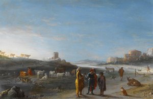 An Italianate Landscape With An Unidentified Subject From The Old Testament, Cornelis Van Poelenburch, C. 1620 - C. 1627 — Cornelis Van Poelenburch