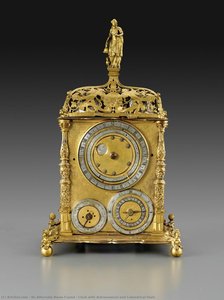 Clock With Astronomical And Calendrical Dials — No Alternate Name Found