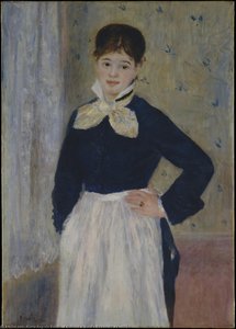 A Waitress At Duval's Restaurant (ca. (1875)) — Pierre-auguste Renoir, Impressionist Painting