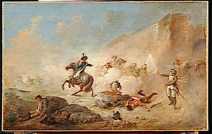 CHOC DE CAVALERIES FRANCAISE ET ANGLAISE