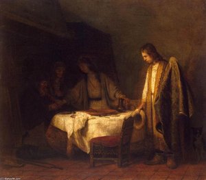 Tobias's Farewell To His Parents — Samuel Dirksz Van Hoogstraten