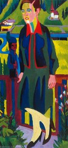 Mrs. Muller In Front Of The Bergtal — Ernst Ludwig Kirchner, Expressionism
