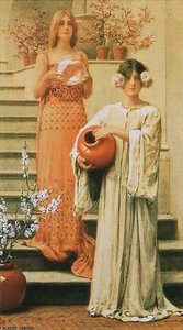 Women On Stairs — Albert Herter
