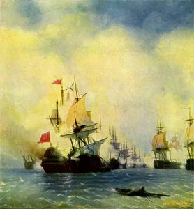 Sea Buttle Near Navarine — Ivan Konstantinovich Aivazovsky