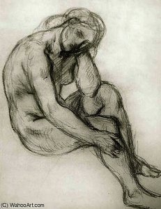 Study Of A Seated Nude Woman — Charles Haslewood Shannon