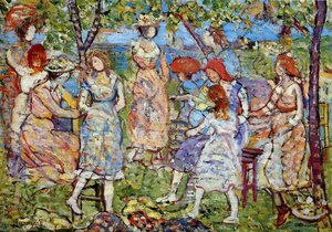 Girls In The Park — Maurice Brazil Prendergast