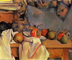 Still Life With Pomegranate And Pears — Paul Cézanne, Post-impressionism