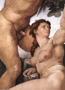 The Fall And Expulsion From Garden Of Eden (detail) (12) — Michelangelo Buonarroti, High Renaissance