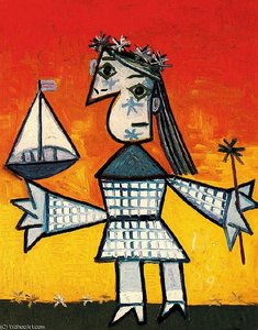 Jeune Fille Avec Un Voilier — Pablo Picasso