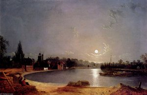 The thames at moonlight twickenham