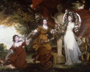 Three Ladies Adorning A Term Of Hymen — Sir Joshua Reynolds