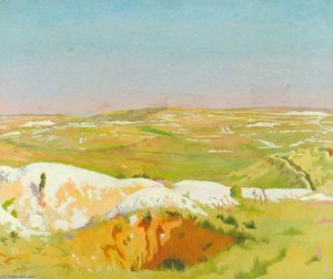 The Somme A Clear Day View From The British Trenches Opposite La Boisselle, Showing The German Front Line And Mine Craters — Sir William Newenham Montague Orpen