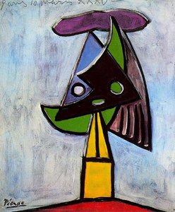 Head Of A Woman (olga Picasso) — Pablo Picasso, Cubist Expression