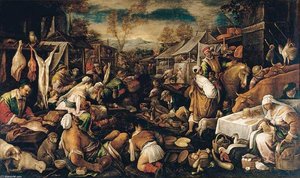 Market Scene — Francesco Bassano The Younger