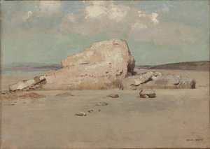 Rocks On The Beach — Odilon Redon