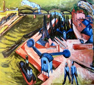 Frankfurter Westhafen — Ernst Ludwig Kirchner, German Expressionism