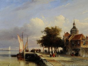 The Quay Groothoofd In Dordrecht — Jan Weissenbruch