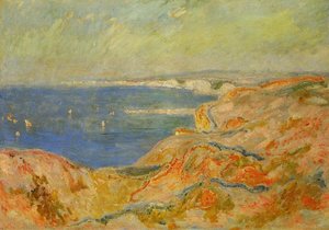 On The Cliff Near Dieppe 1 — Claude Monet, Impressionism