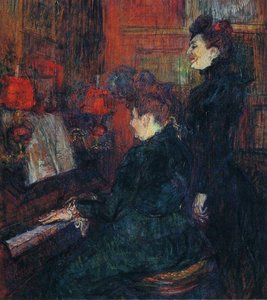 The Singing Lesson. (the Teacher, Mlle.dihau, With Mme.faveraud) — Henri De Toulouse-lautrec