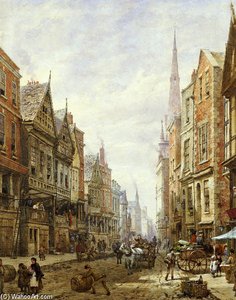 Watergate Street, Chester — Louise Rayner