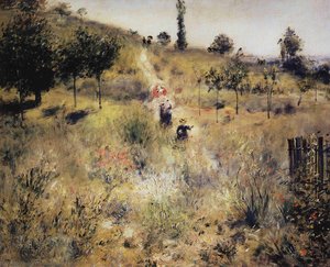 Path Leading Through Tall Grass — Pierre-auguste Renoir, Impressionism