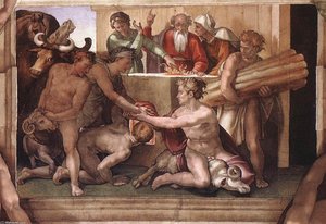 Sacrifice Of Noah — Michelangelo Buonarroti, High Renaissance