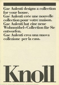 Knoll International Newsletter — Massimo Vignelli, Vignelli Associates