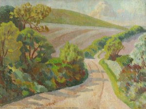 A Lane In Rolling Countryside, South Downs — Roger Eliot Fry