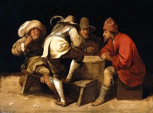 Soldiers Gambling With Dice