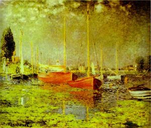Red Boats, Argenteuil — Claude Monet, Impressionism