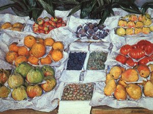 Fruit Displayed On A Stand — Gustave Caillebotte