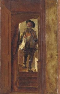 A Gentleman Descending The Stairs — Jean-louis Ernest Meissonier