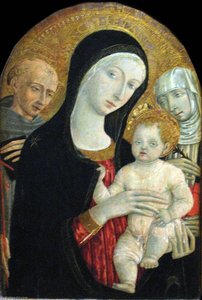 Madonna And Child With Saint Francis And Catherine Of Siena — Matteo Di Giovanni Di Bartolo
