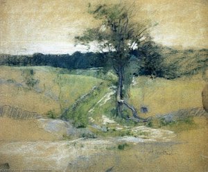 Tree By A Road — John Henry Twachtman