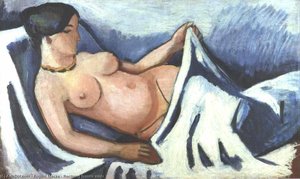 Reclining Female Nude — August Macke