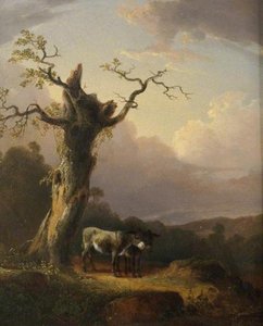Donkeys In Landscape — William Shayer Senior