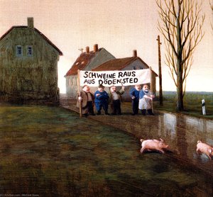 We Want No Pigs In Dodensted (detail) — Michael Sowa