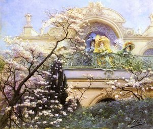 On The Balcony — Georges Jules Victor Clairin