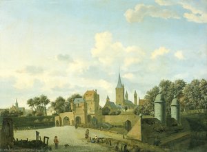 The Church Of St. Severin In Cologne In A Fictive Setting — Jan Van Der Heyden