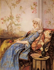 An exotic beauty in an interior