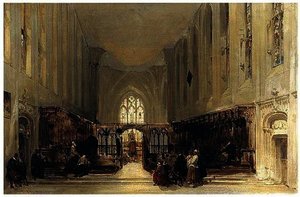 Interior Of A Church — David Roberts, Orientalist