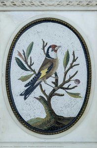 Medallion With Goldfinch - Detail Of The Fireplace — Salvatore Cardelli, Neoclassicism