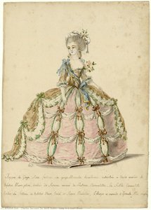 Lady In A Court Dress — Charles Germain De Saint Aubin