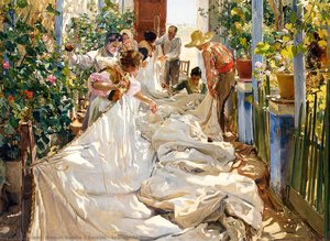 Sewing The Sail — Joaquín Sorolla Y Bastida